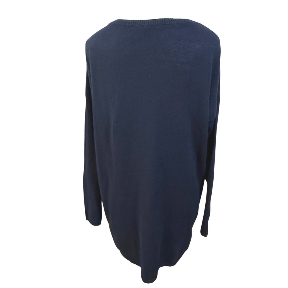 Eileen‎ Fisher Navy Longline Organic Cotton Blend Sweater Small - Picture 4 of 9